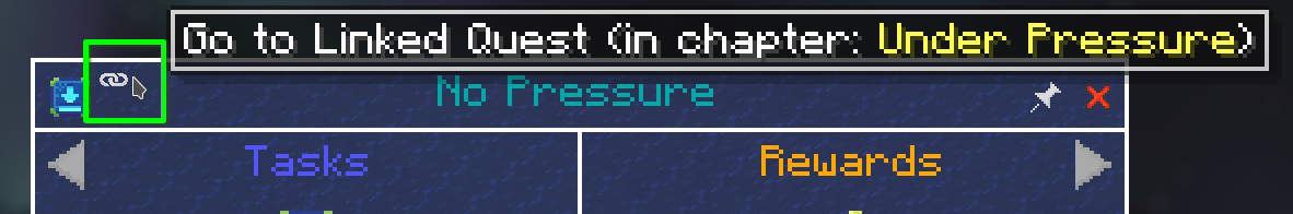Hovering over Linked quest button